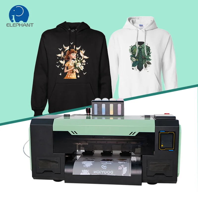 With Automatic Dtf Shaker Dual i1600 xp600 printheads tshirt printing machine  a3 dtf printer
