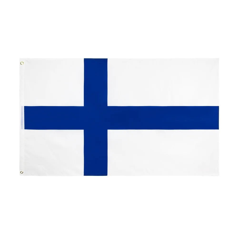 Рекламный продукт 3x5 футов флаг Finland 100% полиэстер с латунными люками