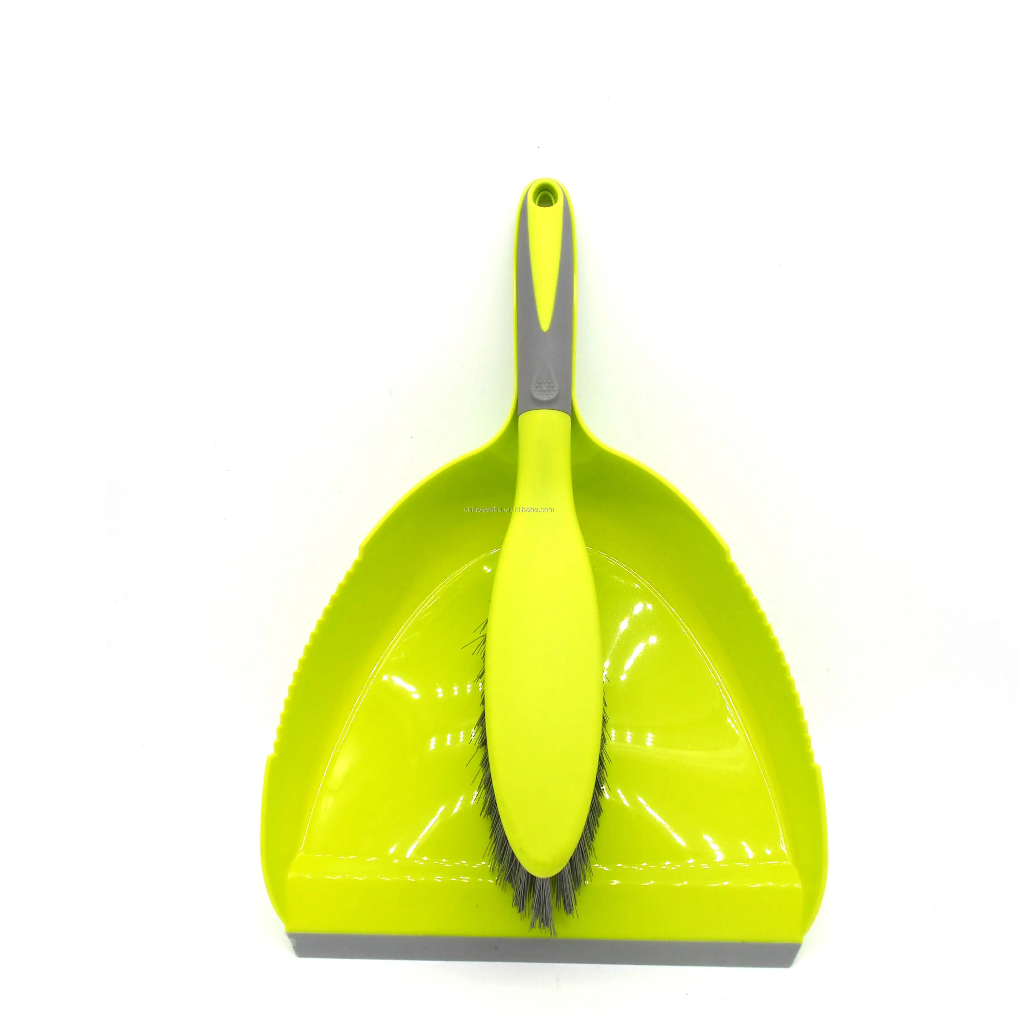 Housewares wood bamboo dustpan and brush set,soft small dustpan and brush with short handle,mini silicone brush and dustpan set