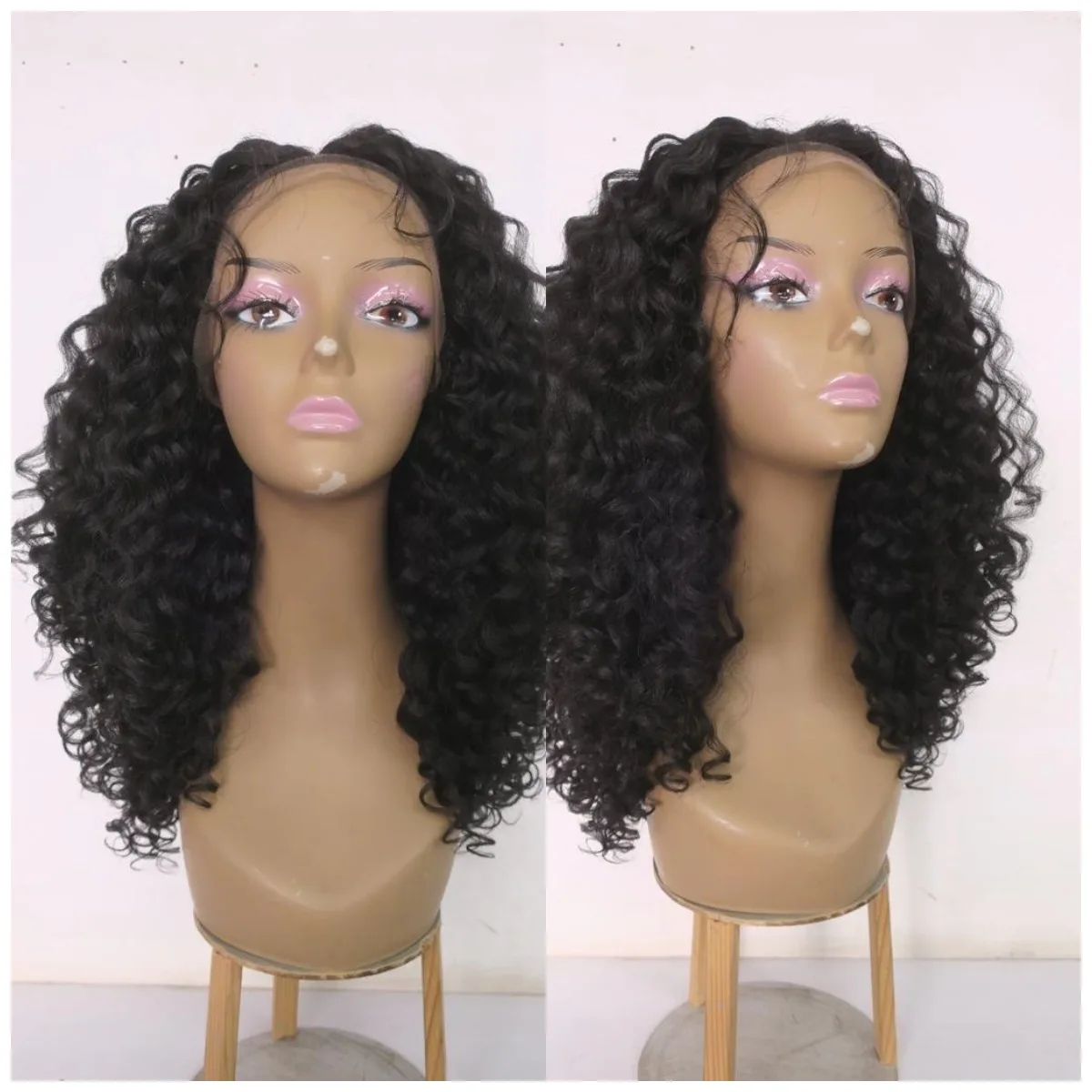 Novelties Wholesale Synthetic Cheap Perruque Machine Made Glueless Knotless Loose Curly Afro Kinky Curl Hd Lace Wig