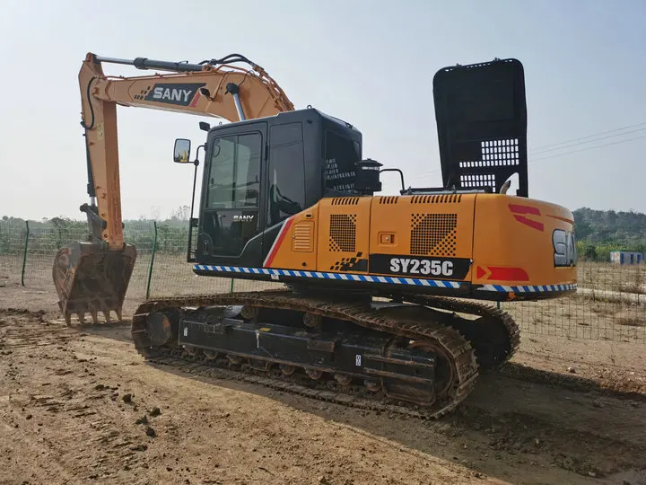 Мощный гусеничный экскаватор Sany SY235C SY235 SY235C-9 машина для земляных работ 23 тонны подержанный с двигателем Isuzu