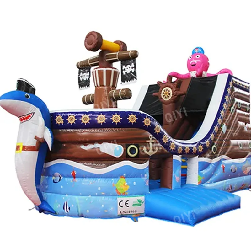 China Hot Sale Inflatable Pirate Ship Bounce House Outdoor Inflatable Cartoon Bounce Castle