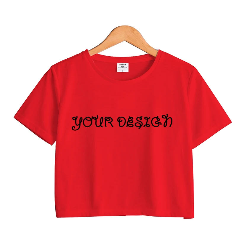 Woman Plain White 100 Cotton Crop Top Fitness Sport Clothing Ladies Knitted Crop Top T Shirt for Custom Logo Printing