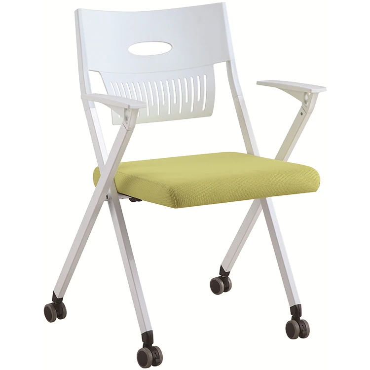 Factory direct sale high quality simple and fashionable folding design chair fixed armrest office chair
