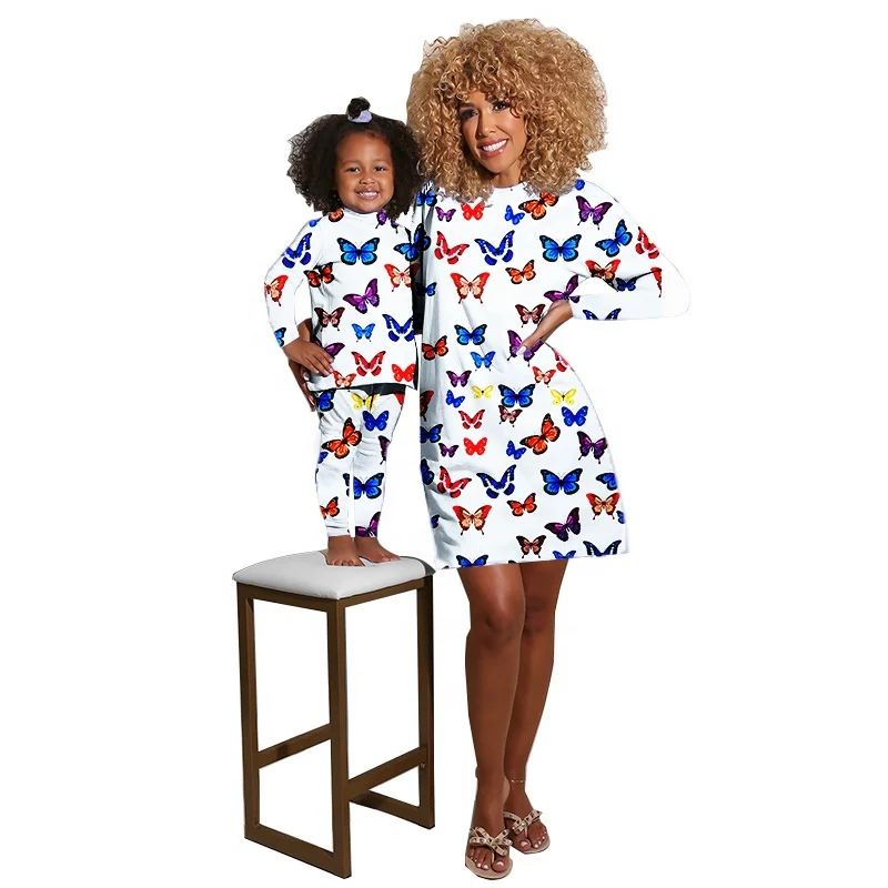 Top sale Mommy and Me Outfits Tie Dye Matching Outfits Mommy and me Pajamas Girls Long Sleeves Set