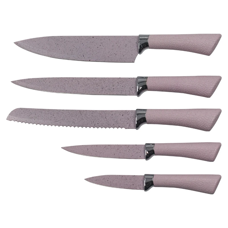 
Environmental wheat-straw handle kitchen knives with food contact safe non-stick coating knife 
