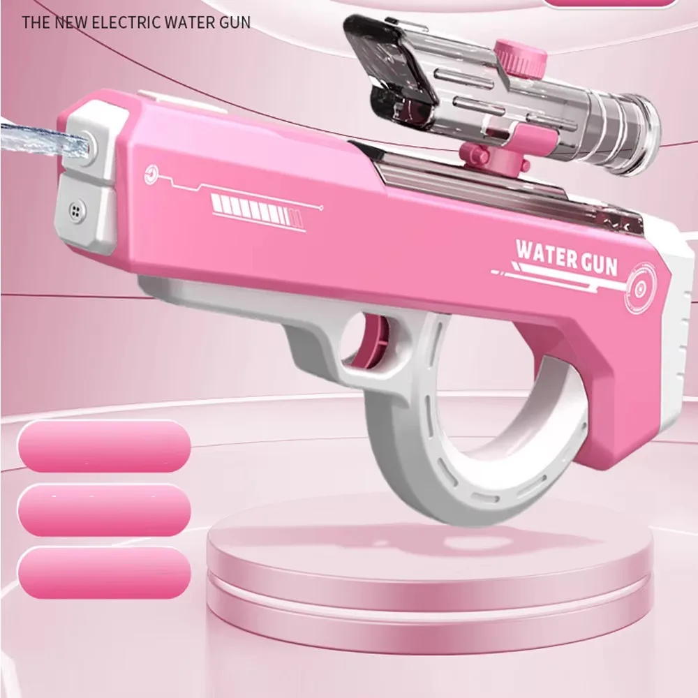 Factory 2024 New Model Electric Water Gun With Automatic Suction Shooting with lights Water Squirt gun Automatic Toy Gun