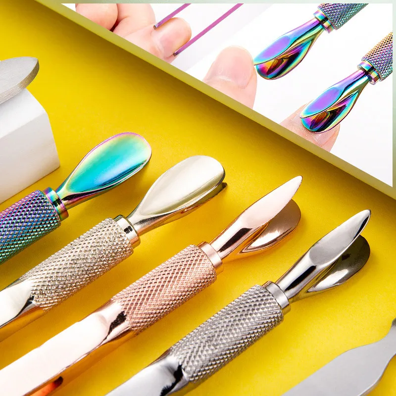 Оптовая продажа многофункциональные щипцы из нержавеющей стали клипсы для маникюра акриловые с-образной кривой дизайна ногтей со стразами