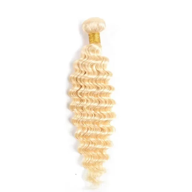 613 Blonde Deep Wave Hair 100% Virgin Hair Deep Wave Bundle 30 Inch Cambodian Blonde Hair