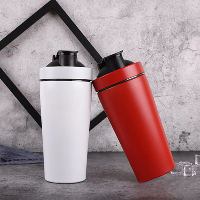 Custom Wholesale Logo Shakes Stainless Steel Water Bottle Shaker Cup For Outdoor Sports