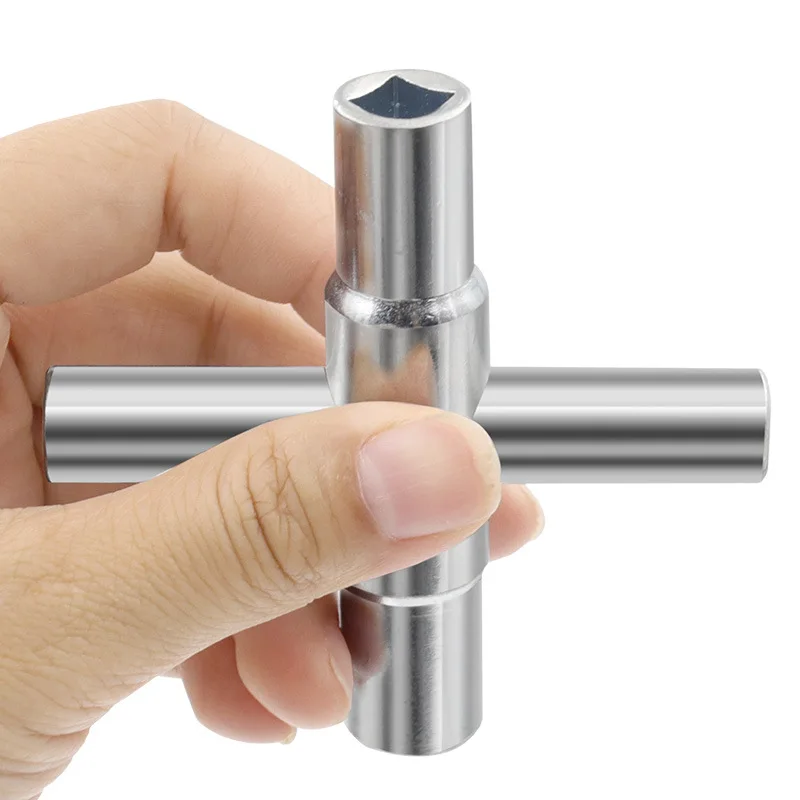 New Mini 4 in 1 Universal Faucet Wrench Square Key Plumber Bathroom Wrench For Gas Meter Cabinets Bleed Radiators 6/7/8/9mm