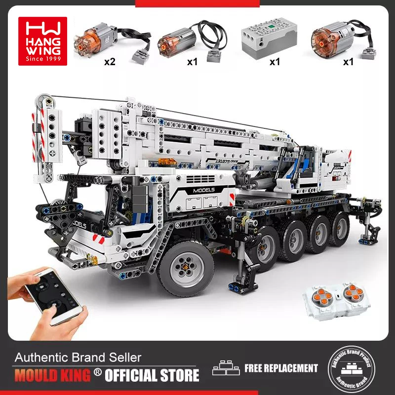 HW Technical Engineering Toys Building Blocks Christmas Gift Motor Power Mobile Crane Mk II Truck Model MOC Bricks 2819pcs