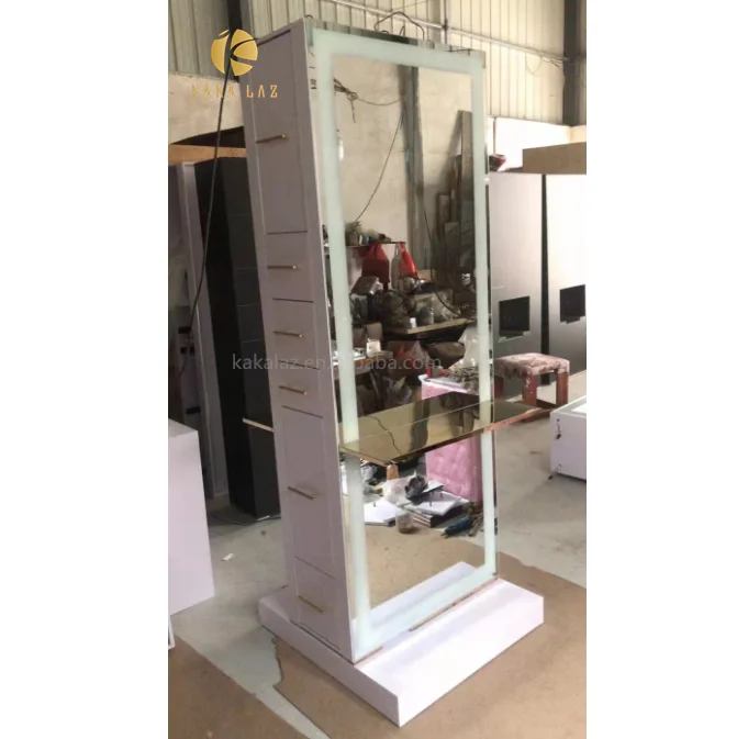 barber mirror hair salon mirror station salon styling stations with storage