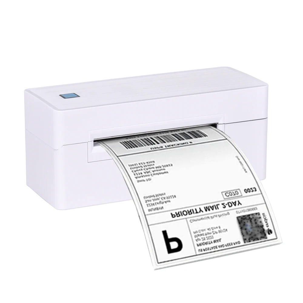 4 Inch Shipping Label Printer 110mm Thermal Sticker Printer with USB+BT Interface for Logistics, Express Waybill Print