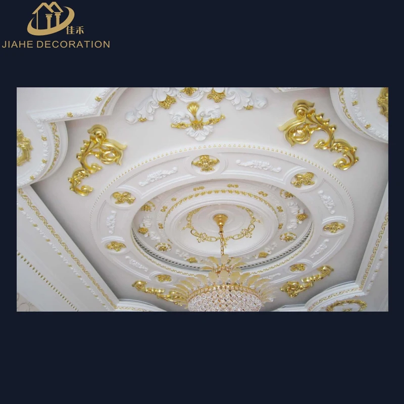 Роскошный роскошный интерьер во французском стиле для домашнего потолка и стен полиуретановый потолочный шпон медальон