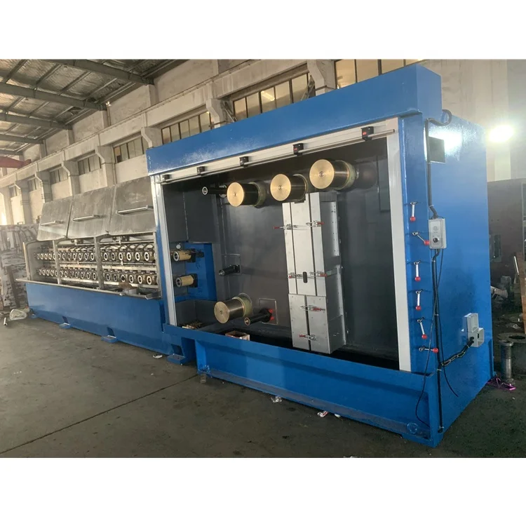 Multi-wire Drawing Machine with Online Annealer, 16Wires Copper Wire Drawing Machine Inlet2.6mm Outlet 0.16-0.40mm
