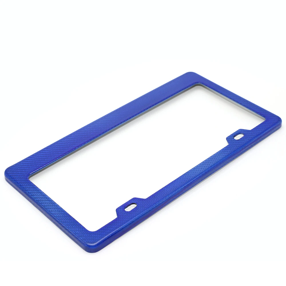 Carbon Fiber License Plate Frame US/Import Blue Color Model by factory