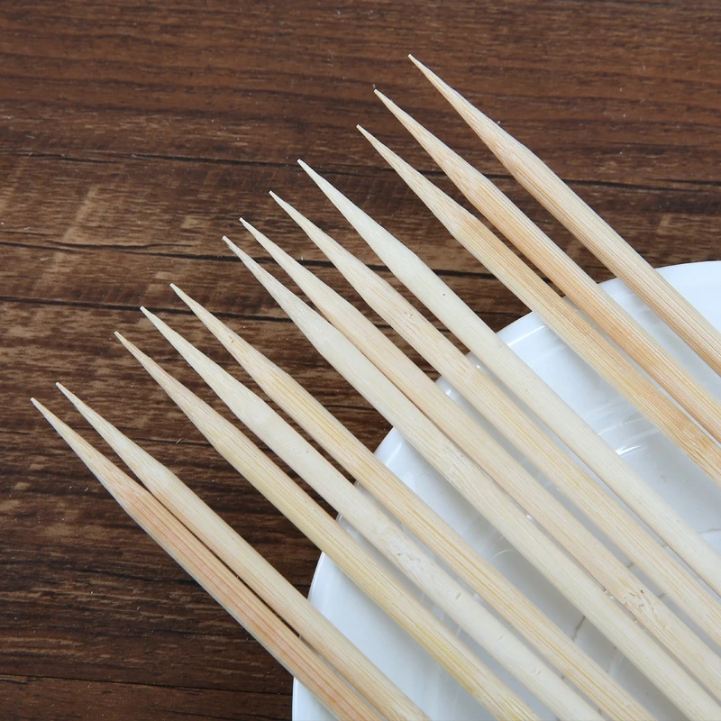 Wholesale Biodegradable barbecue bamboo round kebab stick BBQ bamboo skewer