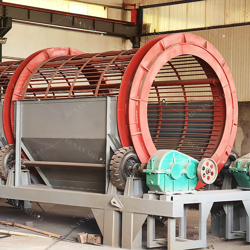 solid waste rotary drum screening machine wedge wire rotary drum screen