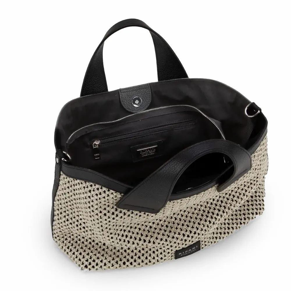 Excellent Wholesale Italian Brand 7451BF Zipper Genuine Leather Ripani Handbag For Export