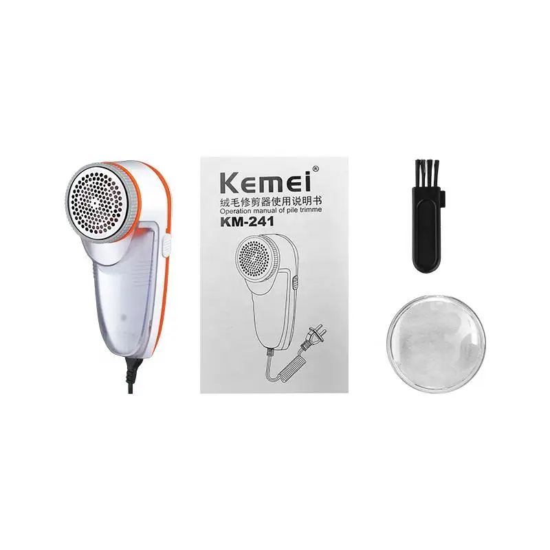 Wool Ball Tnimmer Epilator Easy to Carry and Clean Kemei Km-241 Three Knife Net Electric Lint Remover Clothes