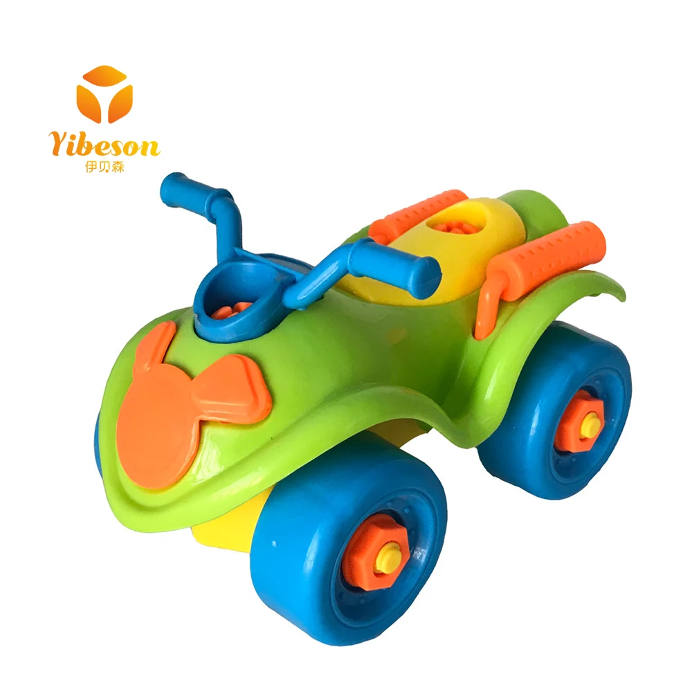 Hot sell Other Educational DIY car cartoon beach motorcycle diy assembly car toys for kids assemble toys