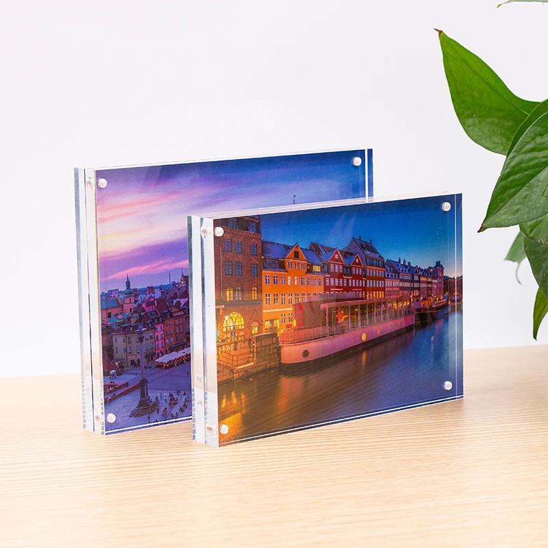 Factory supplier acrylic photo and picture frames Photo tile family photo frame