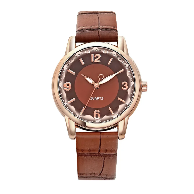 Morden Style Superior High Quality Good Quality Trend Design Low MOQ Waterproof Women Quartz Watch with Genuine Leather Band 05