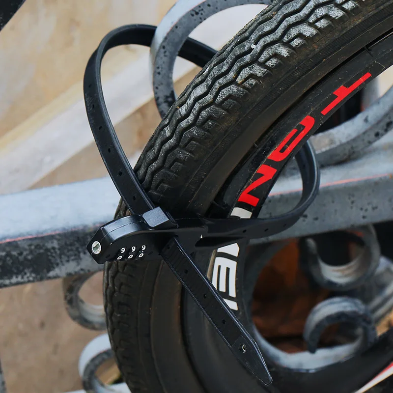 Bicycle Lock Cycling Helmet Motorcycle Security Anti-theft Cable Tie Password Lock Three-digit Bike Code Lock Bicycle Equipment
