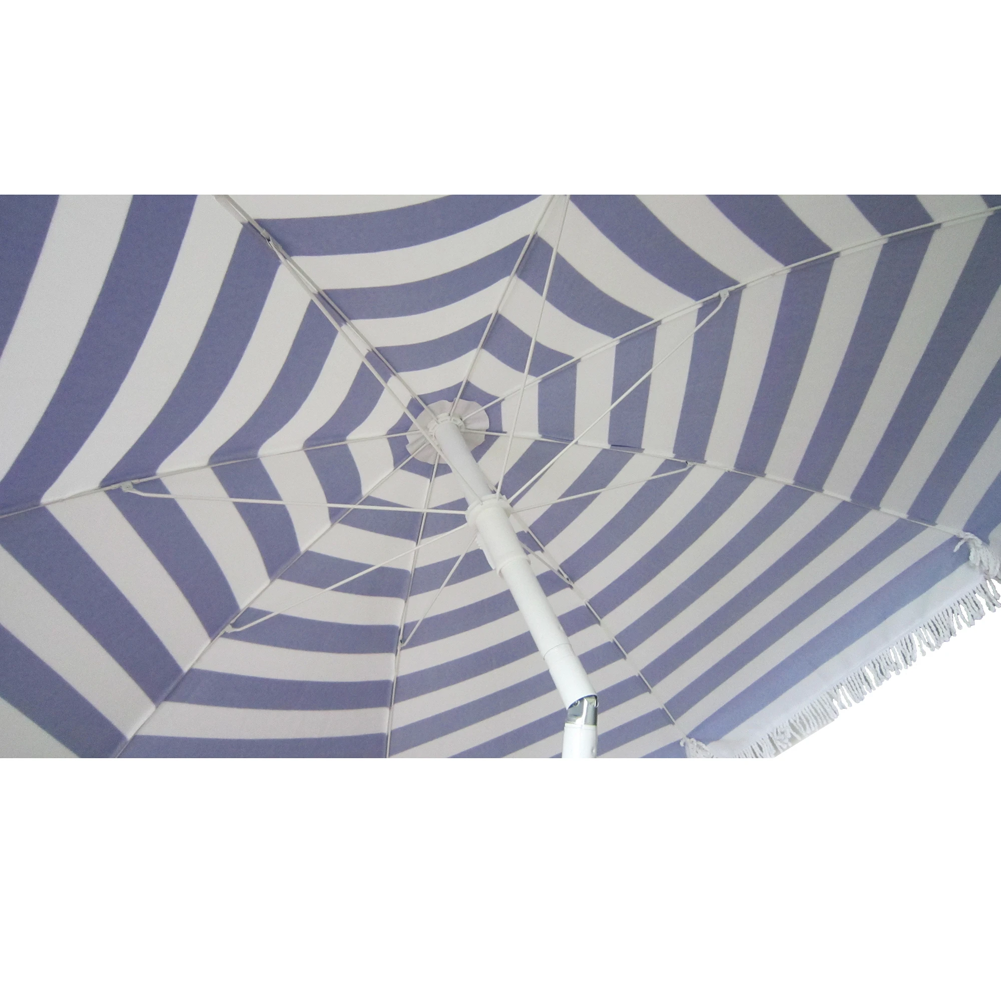 stripe color Tassel beach umbrella with screw end