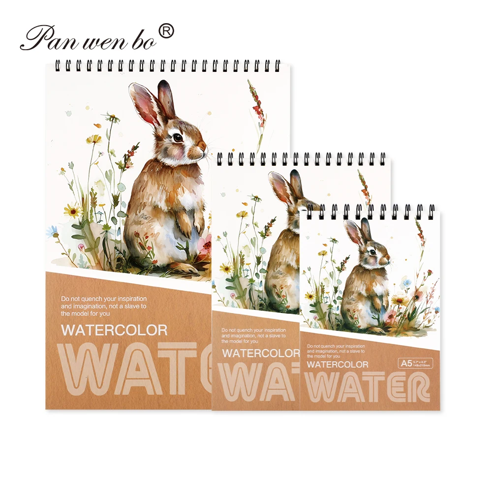 Panwenbo High Quality Wood Pulp Watercolor Paper 180gsm 24 Sheets Artist Paper For Adults And Students