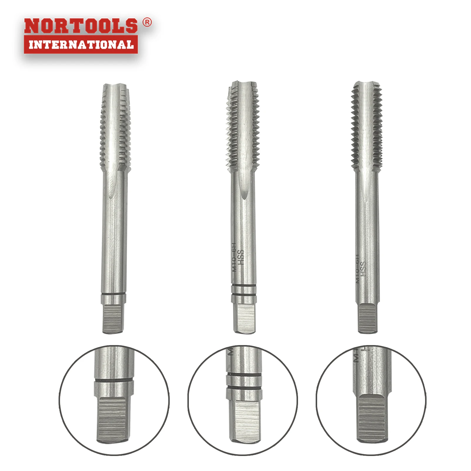 
High Quality DIN352 3PCS HSS straight flute ISO metric coarse thread tools Hand Taps 