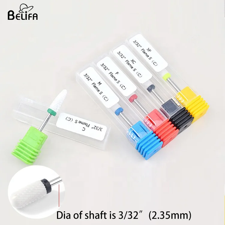 High quality manicure pedicure polishing grinding head professional cuticle rotary electric file ceramic nail drill bits holder