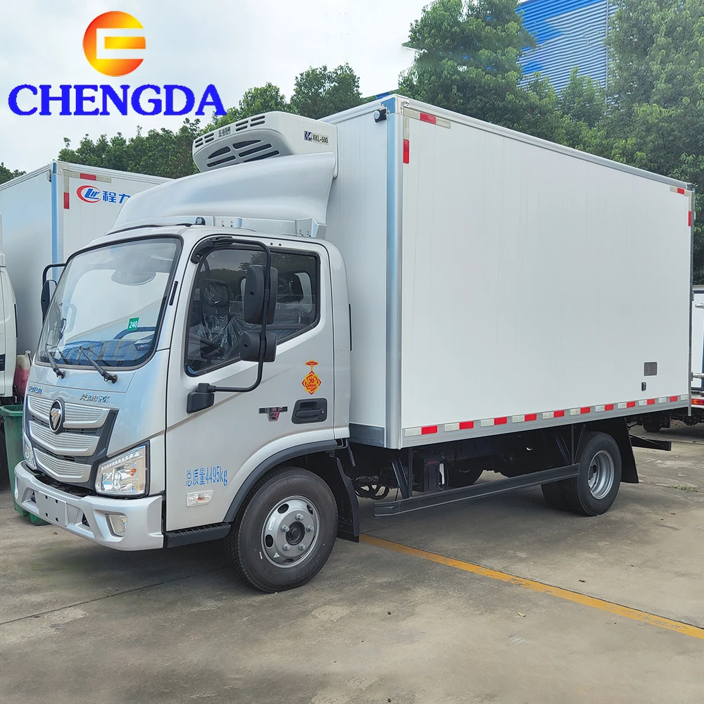 Foton S Aumark New Type Light 6 7 8 Ton 4X2 Transport Vehicle Stable Fruit Vegetable Preservation Long-Range Refrigerated Truck