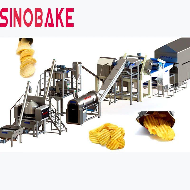 Sinobake 2030 вкусные картофельные чипсы типа Pringle производитель картофельных чипсов производственная линия