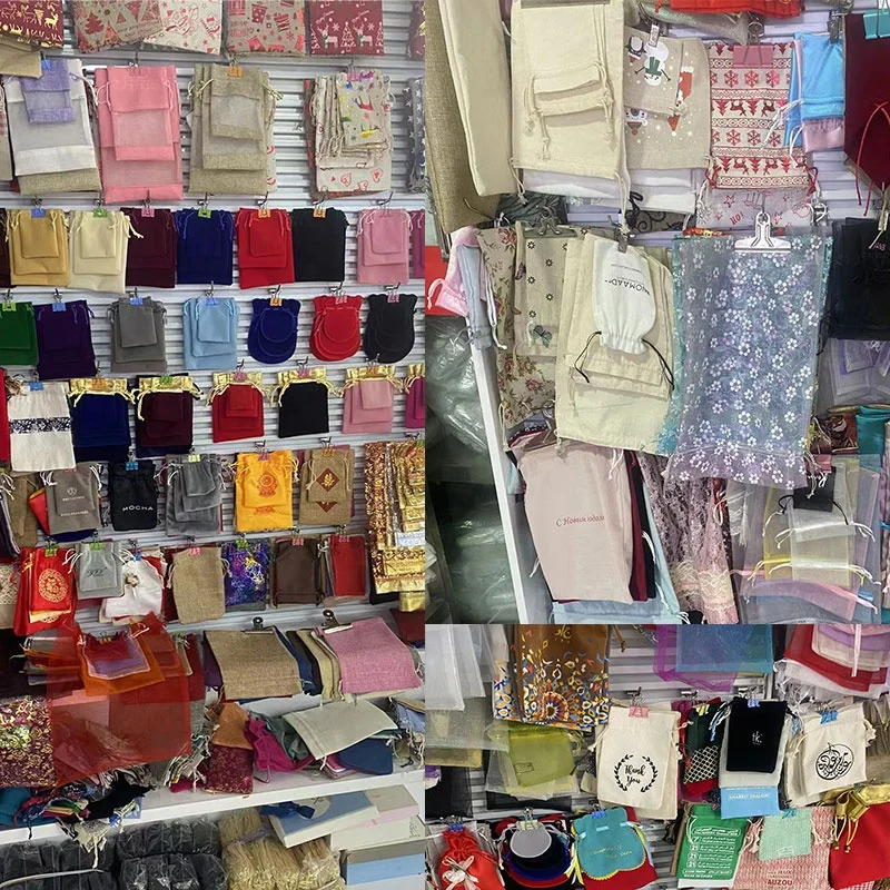 custom large packaging mesh organza jewelry bags Drawstring pouches 7x9 cm for gift/wedding/party