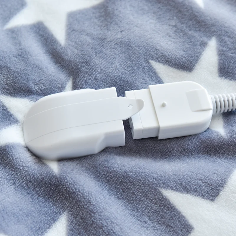 Printed fleece 6 Level Heated Throw blanket twin size CE GS CB RoHS BSCI Rapid Heating Up auto off timer