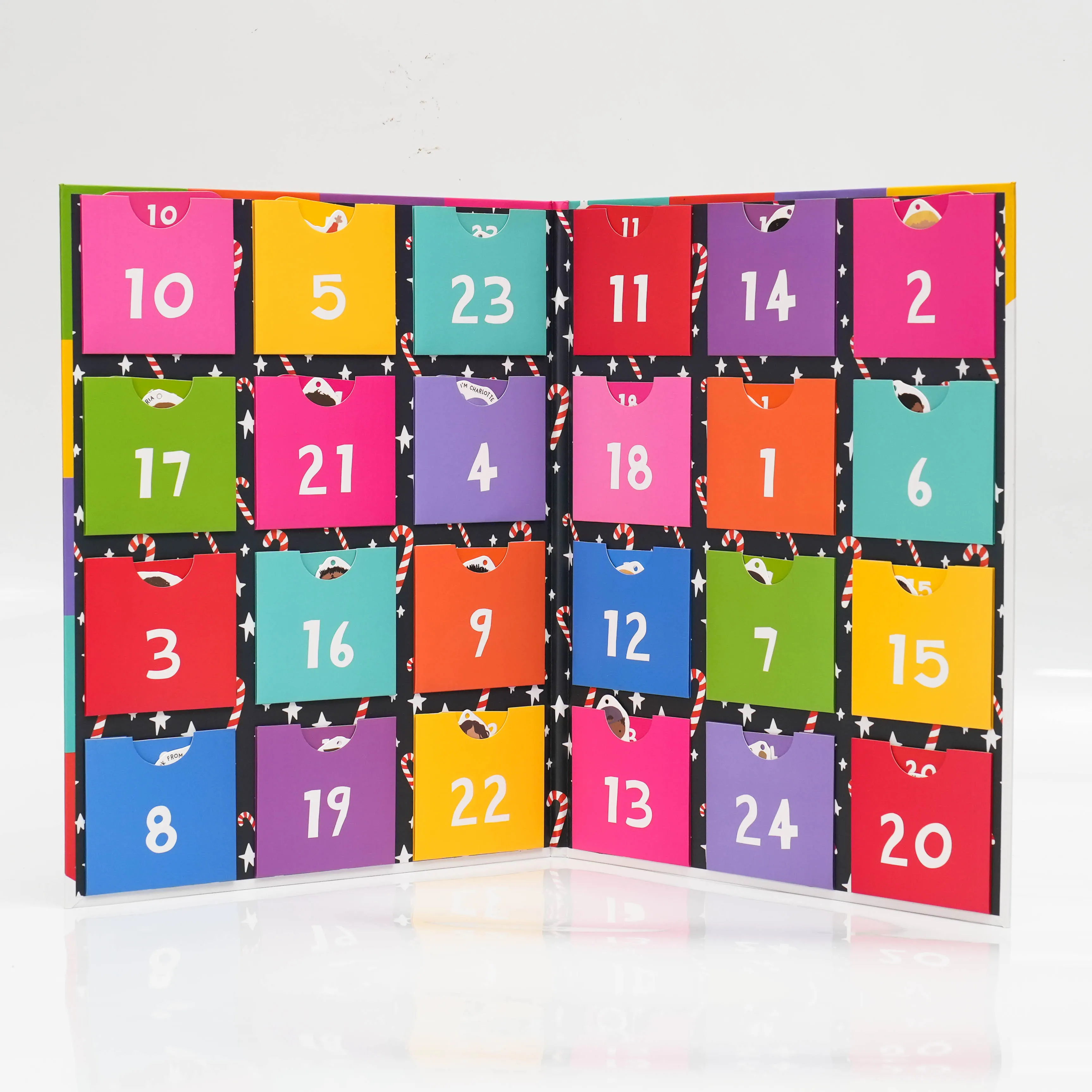 custom Logo christmas advent calendar empty cardboard boxes recyclable advent calendar 24 day gift box