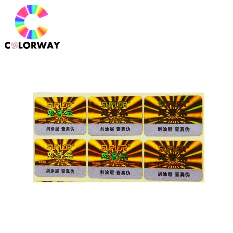 
Customized anti-counterfeiting high quality sticker, security with latent image label ticket 