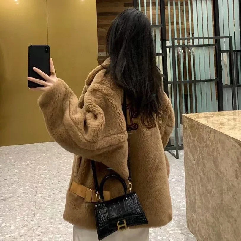 Wholesale Winter Warm Teddy Jacket Women High Quality Faux Rabbit Fur Teddy  Bear Coat Women