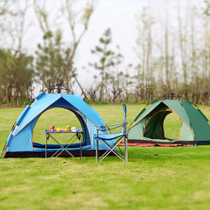 Tents Manufacturer Automatic Quick Open Large Size 3-4 Person Family Hiking Camping Outdoor Tent