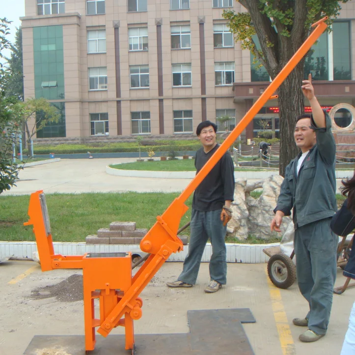WT1-40 Manual Clay Interlocking Block Brick Making Machines Price of Block Machine Interlock Single Press Brick Machine