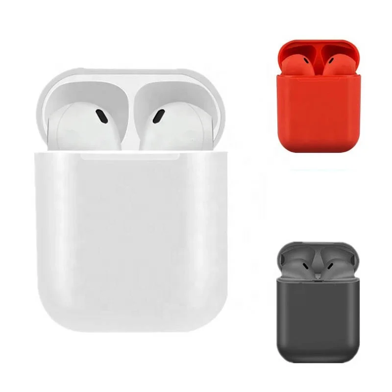 Top Seller i12 TWS Wireless Earphones Macaron Colorful inpod12 Touch Control Blue tooth 5.0 With Charging Case