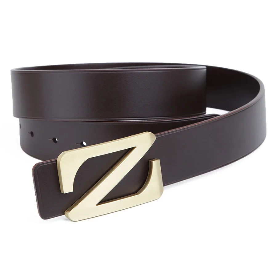 Pure Copper Letter Buckle Italy Imported Manufacturers High-grade Belt