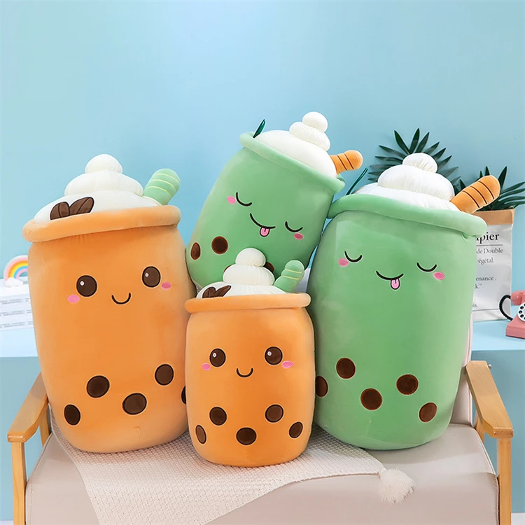 Emulated fruit milk tea cup boba plush