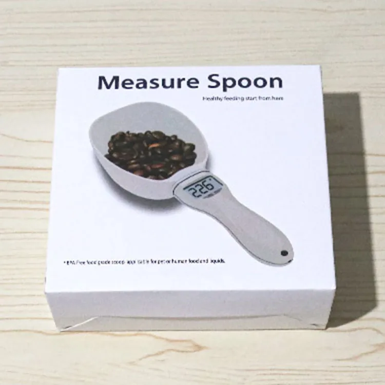 800g / 0.1g digital measuring spoon pet food weight measuring scoop scale digital spoon scale with LED display