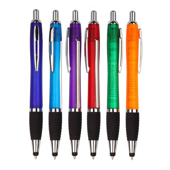 3in1 Promotional Pen custom logo pull out Banner ball pen Stylus Ballpoint Pen