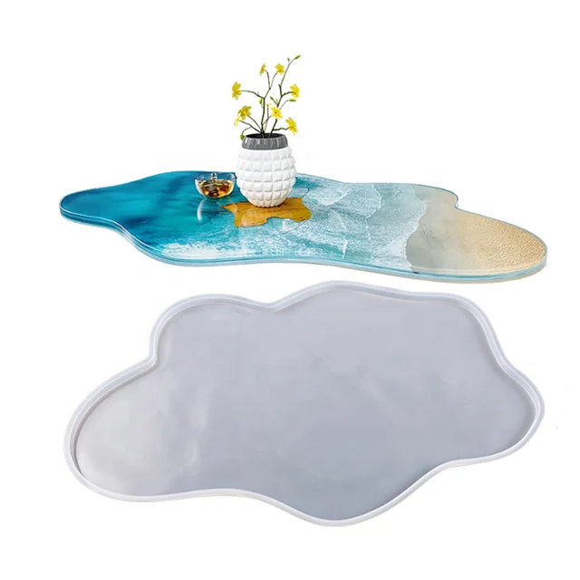 DLR1168 оптовая продажа Сделай Сам прозрачная эпоксидная форма для изготовления больших нестандартных Силиконовых Форм Для речного стола большого размера 60*40*1,3 см