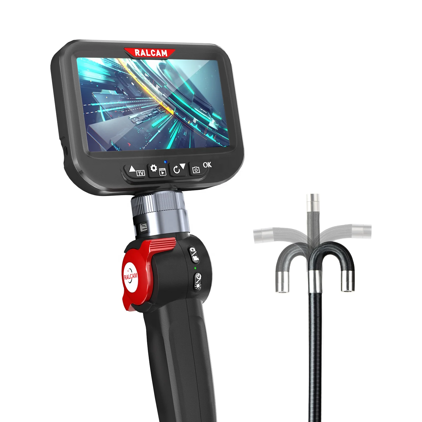 2024 Borescope Industrial 8.5Mm 1M Endoscope System Borescope 2 Ways Articulating Borescope