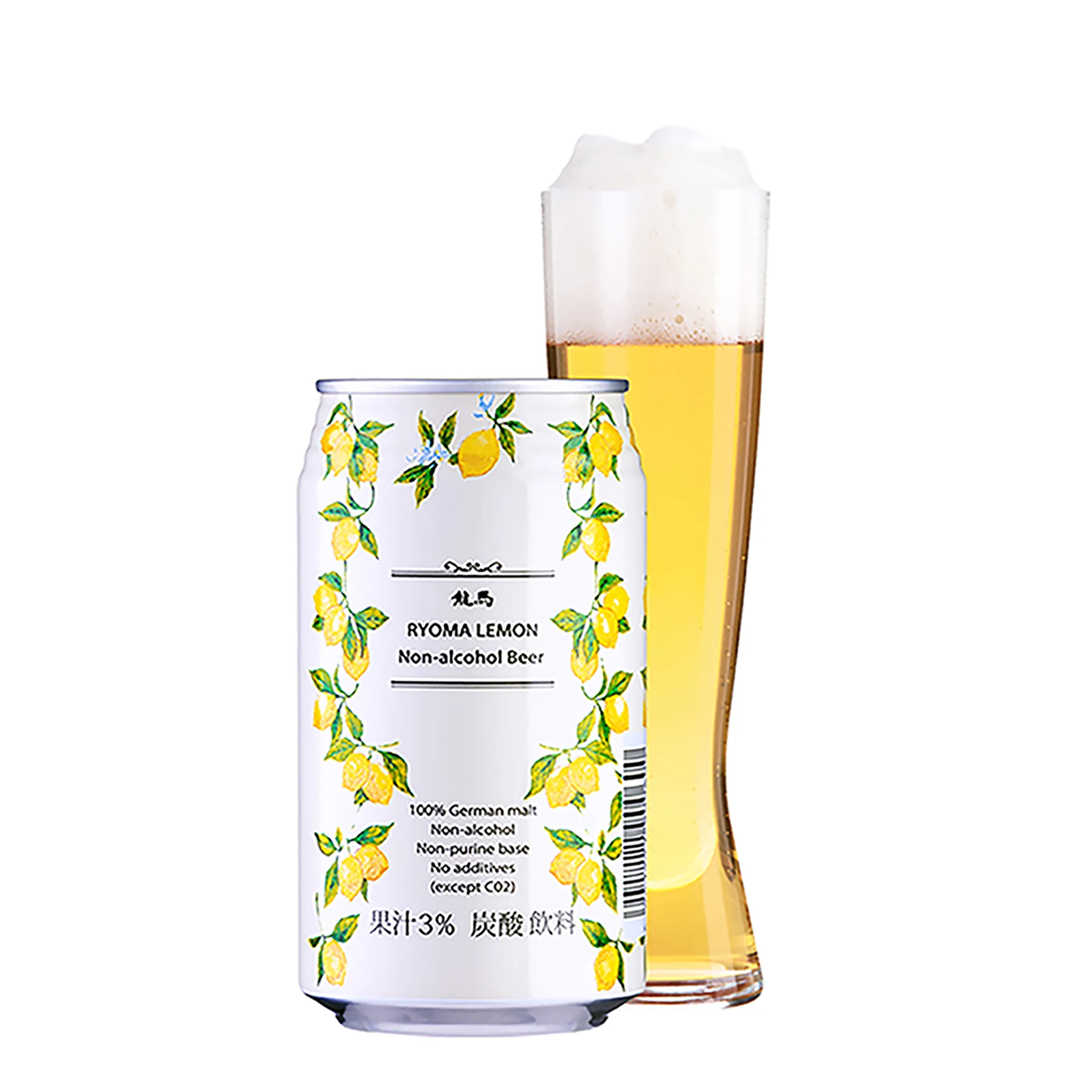 Лимонный сок, брендовый лимонный аромат, солодовый напиток, фруктовый напиток без спирта